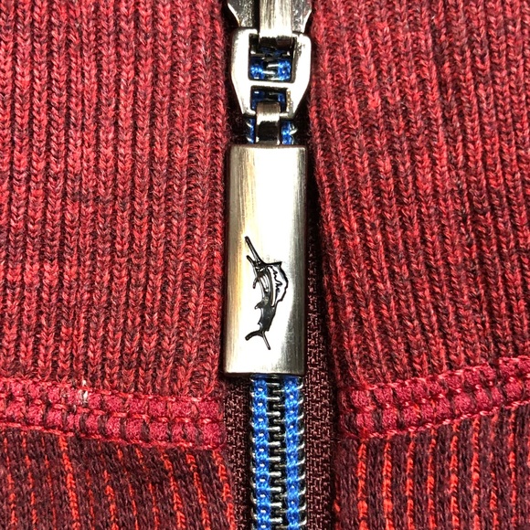❌SOLD❌ Tommy Bahama Reversible 1/4 Zip Sweater L - Picture 3 of 6